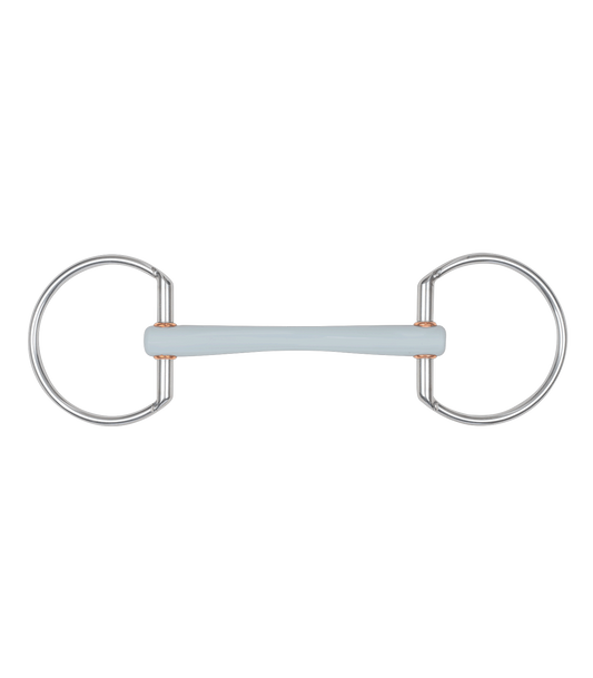 Beris wędzidło oliwkowe proste „Comfort Bar” SOFT 15mm, kółka 7,5cm