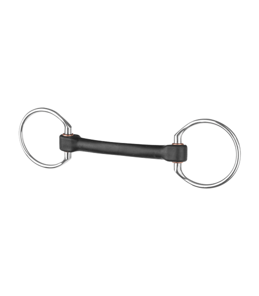 Beris wędzidło oliwkowe proste "Pure” EXTRA SOFT 18 mm, kółka 7,5cm