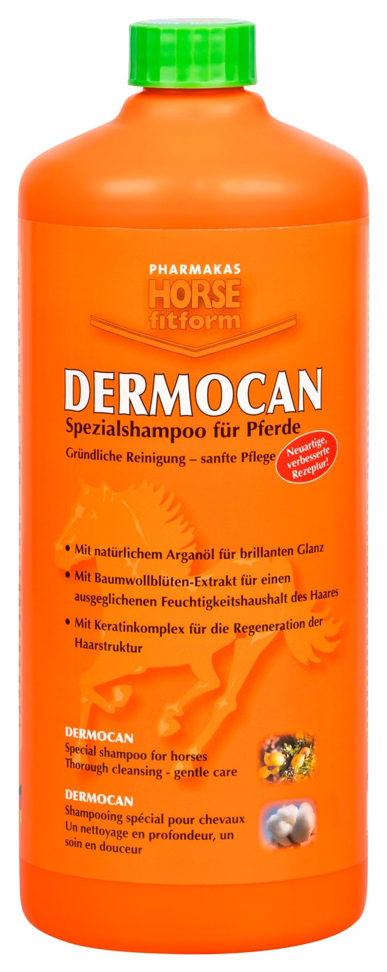 Pharmakas szampon dla konia Dermocan, oczyszczający, 1000 ml