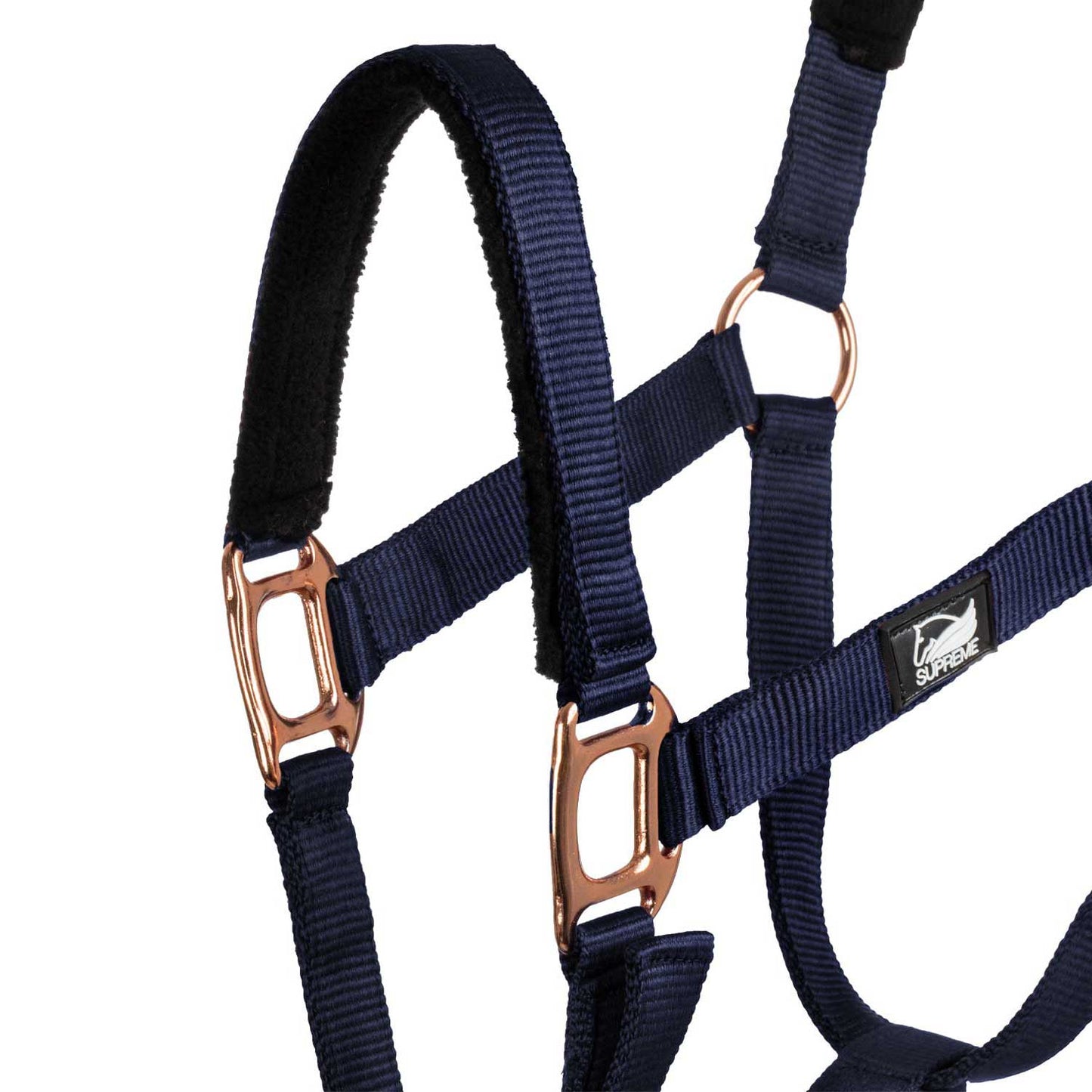 Supreme kantar z uwiązem Rose Gold, granatowy 24h