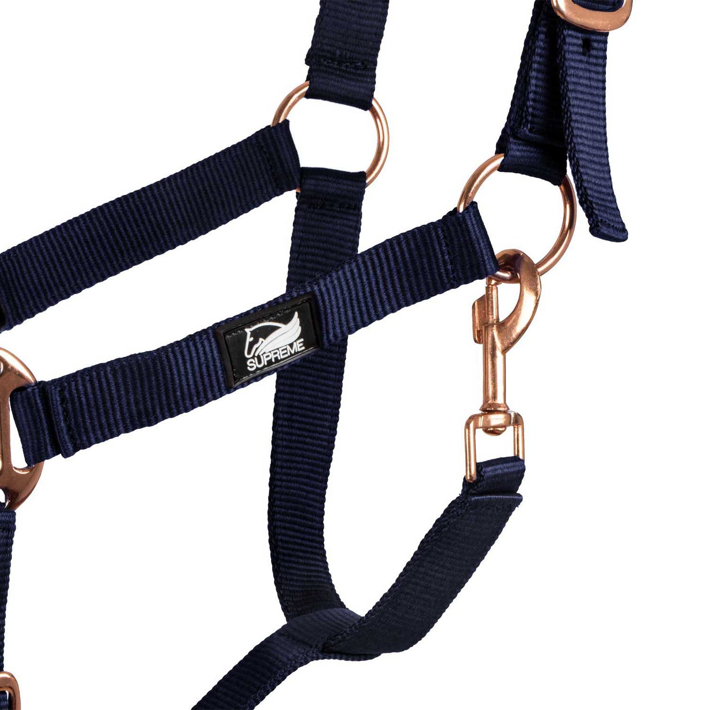 Supreme kantar z uwiązem Rose Gold, granatowy 24h