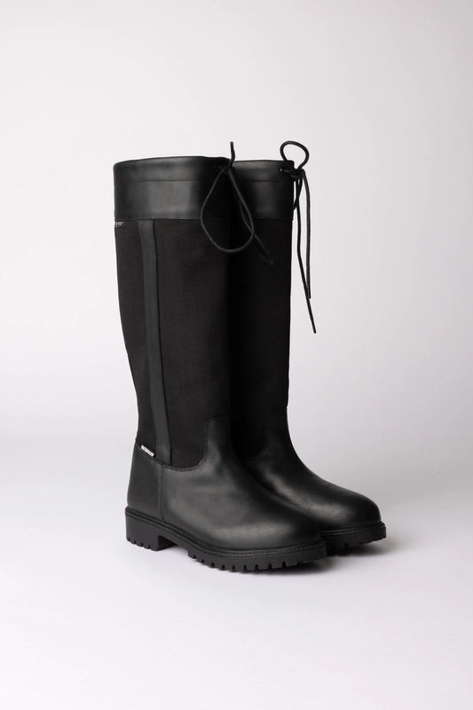 Horze York wodoodporne buty outdoorowe z wysoką cholewką, czarne