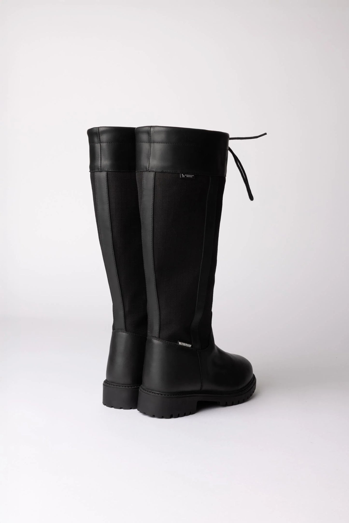 Horze York wodoodporne buty outdoorowe z wysoką cholewką, czarne