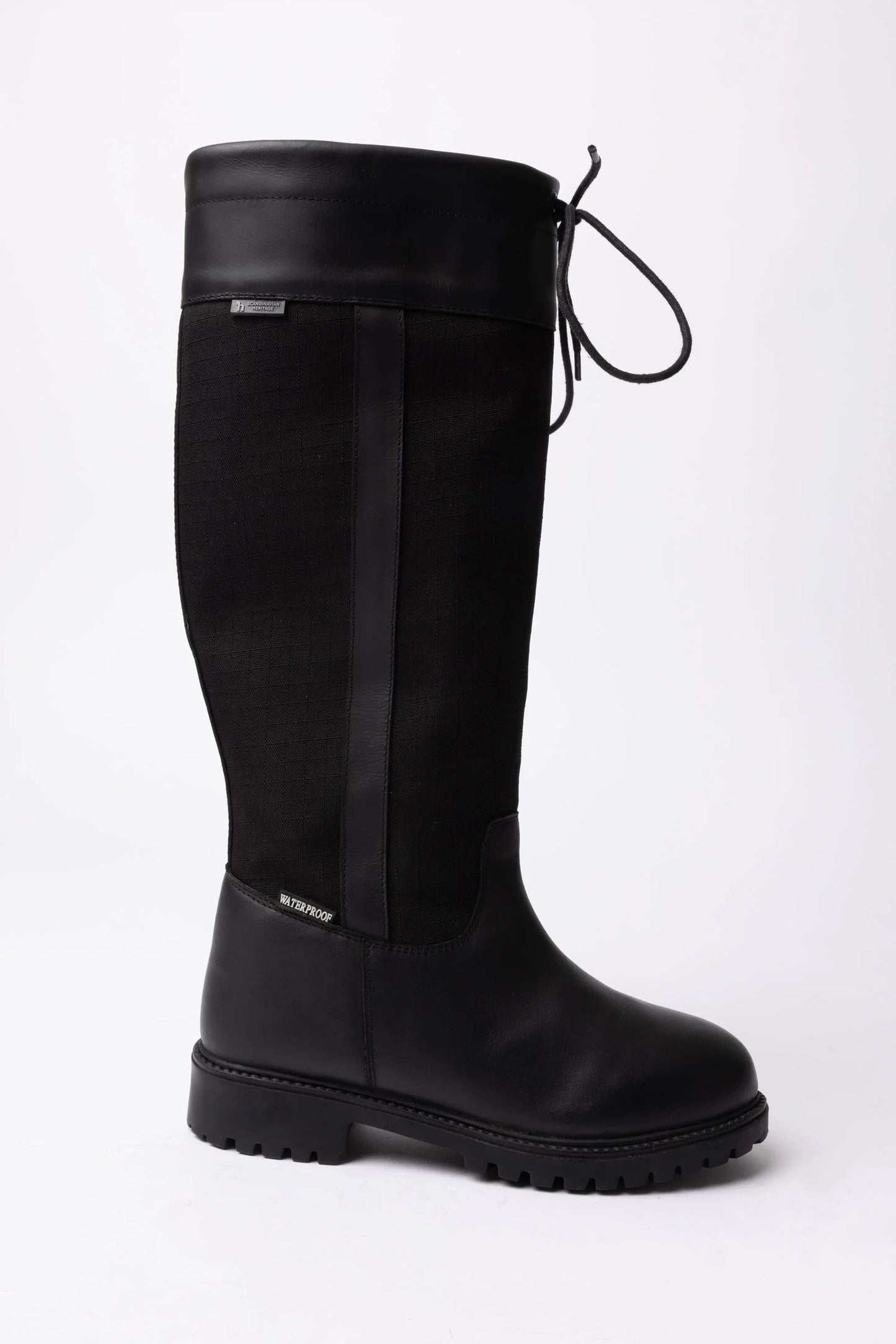 Horze York wodoodporne buty outdoorowe z wysoką cholewką, czarne