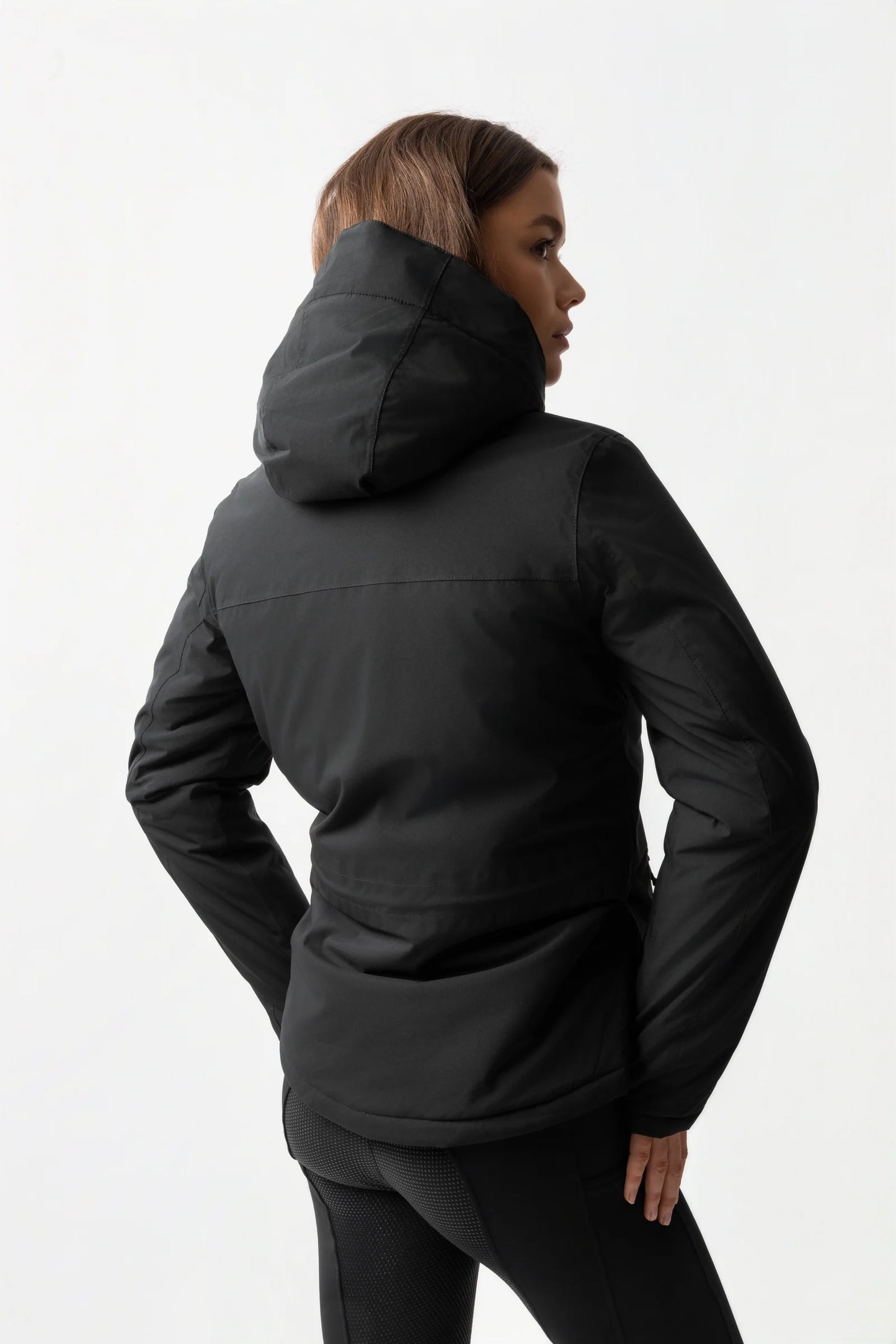 Horze zimowa kurtka wodoodporna Camila, czarna 24h