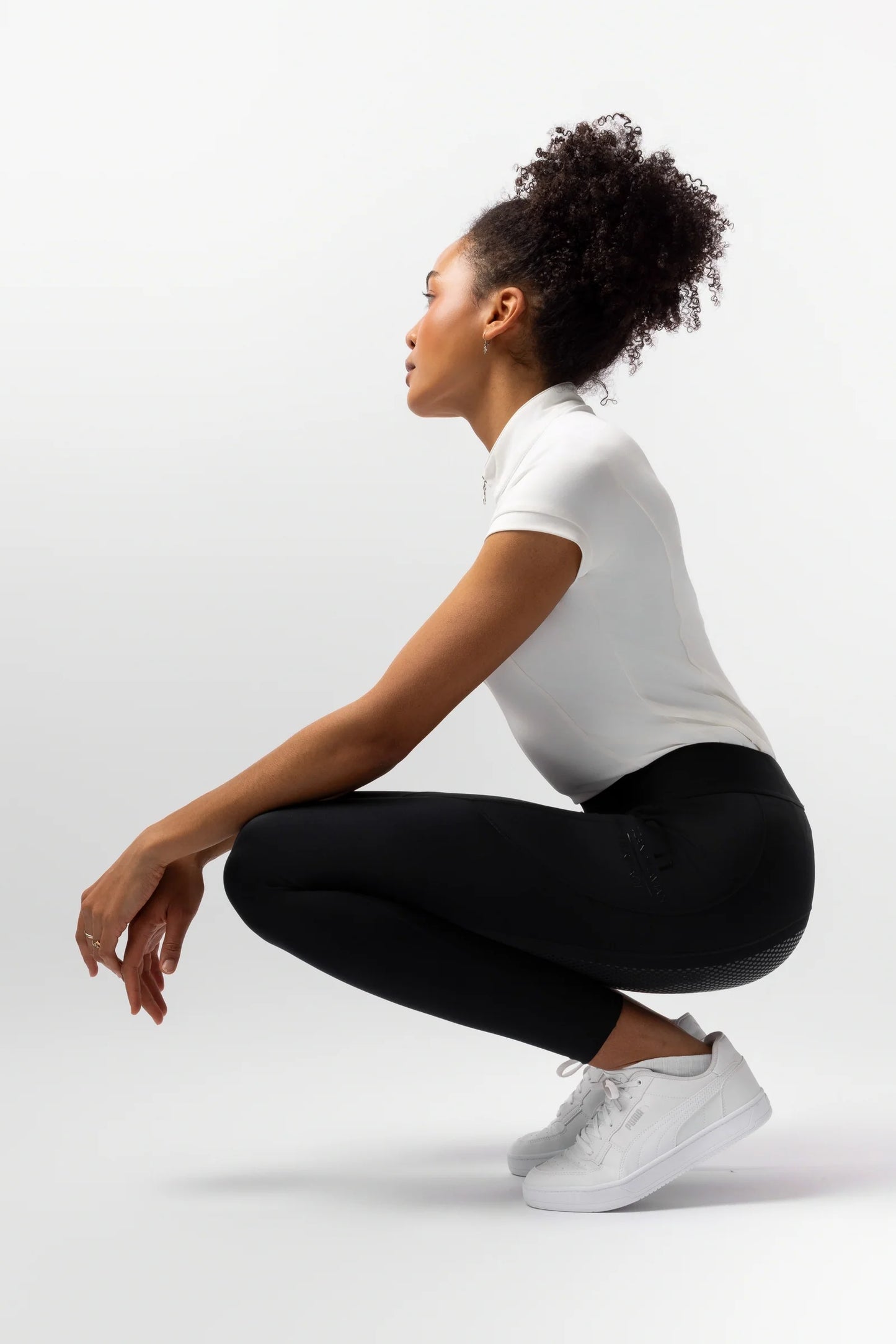 Horze Maia damskie legginsy z pełnym lejem, czarne