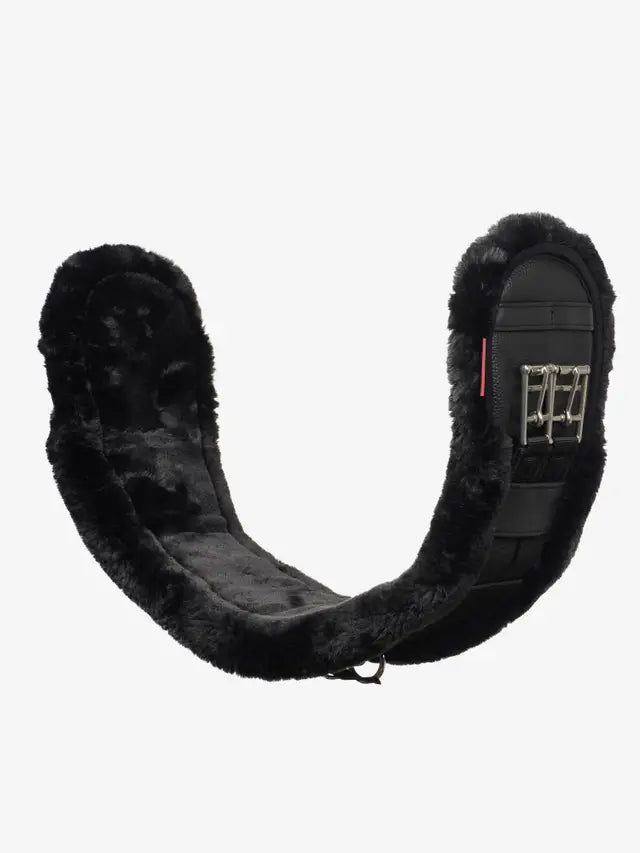 LeMieux krótki popręg z futrem Integrated Dressage Girth, czarny/czarny
