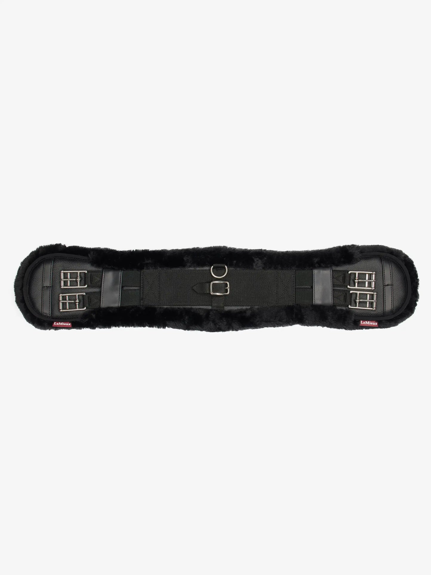 LeMieux krótki popręg z futrem Integrated Dressage Girth, czarny/czarny