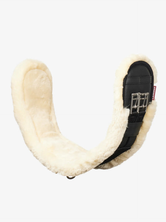 LeMieux krótki popręg z futrem Integrated Dressage Girth, czarny/naturalny