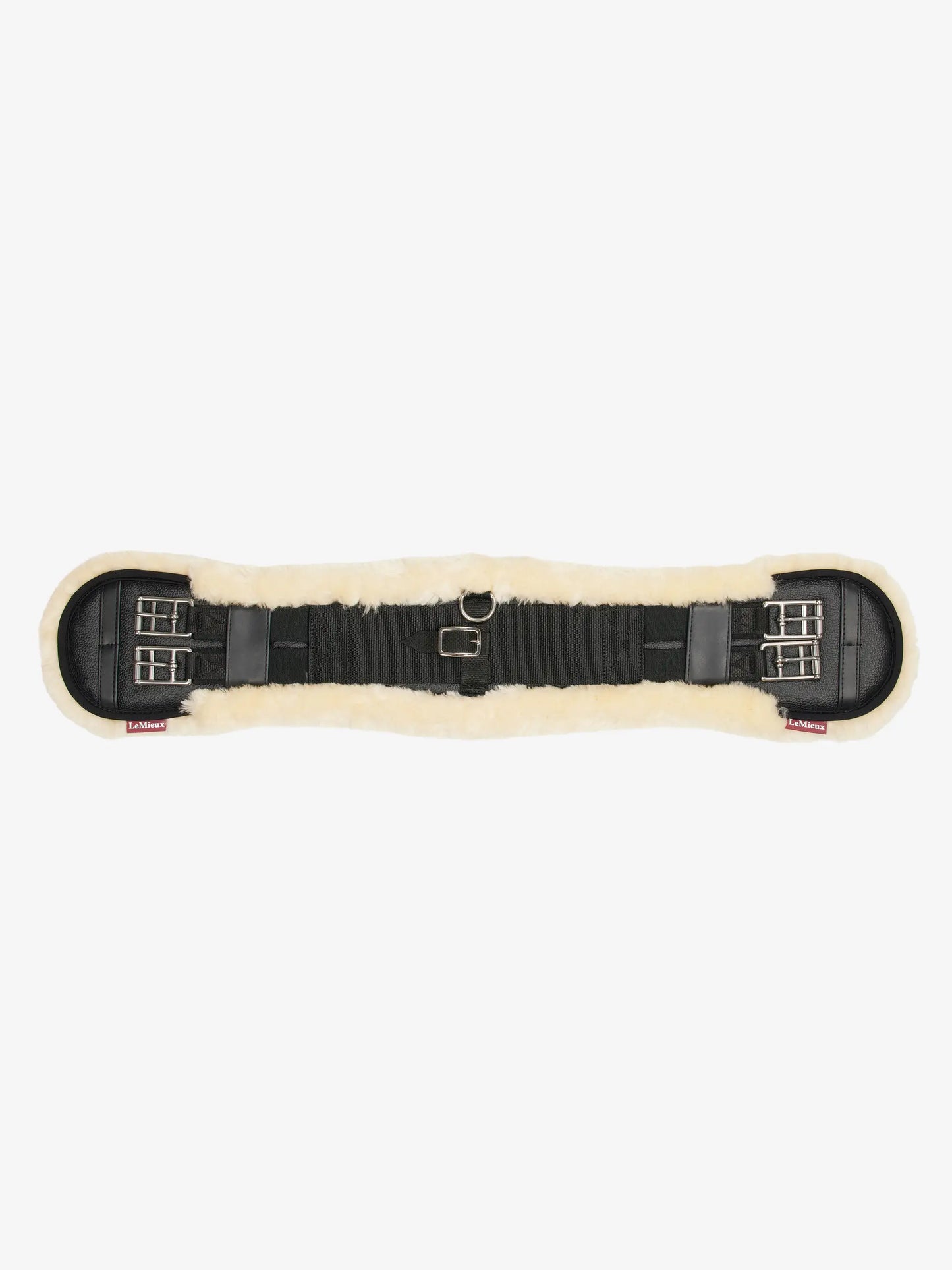 LeMieux krótki popręg z futrem Integrated Dressage Girth, czarny/naturalny