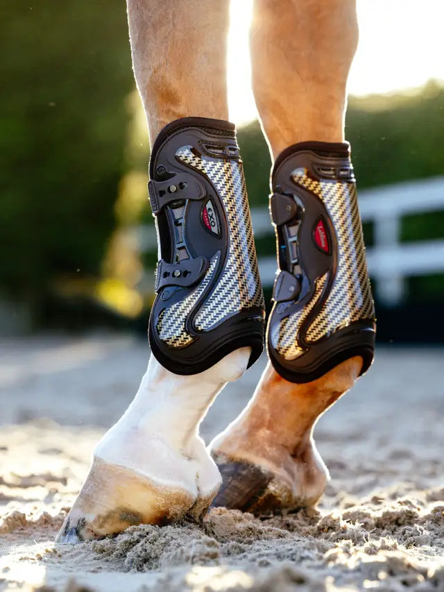 LeMieux ochraniacze skokowe przednie Exo-Flex, brązowe 24h