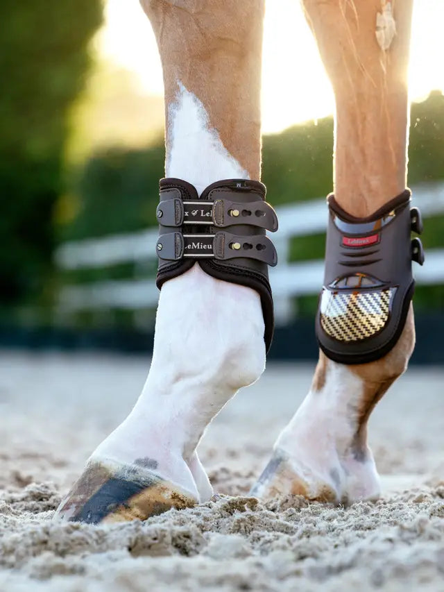 LeMieux ochraniacze skokowe tylne Exo-Flex, brązowe 24h