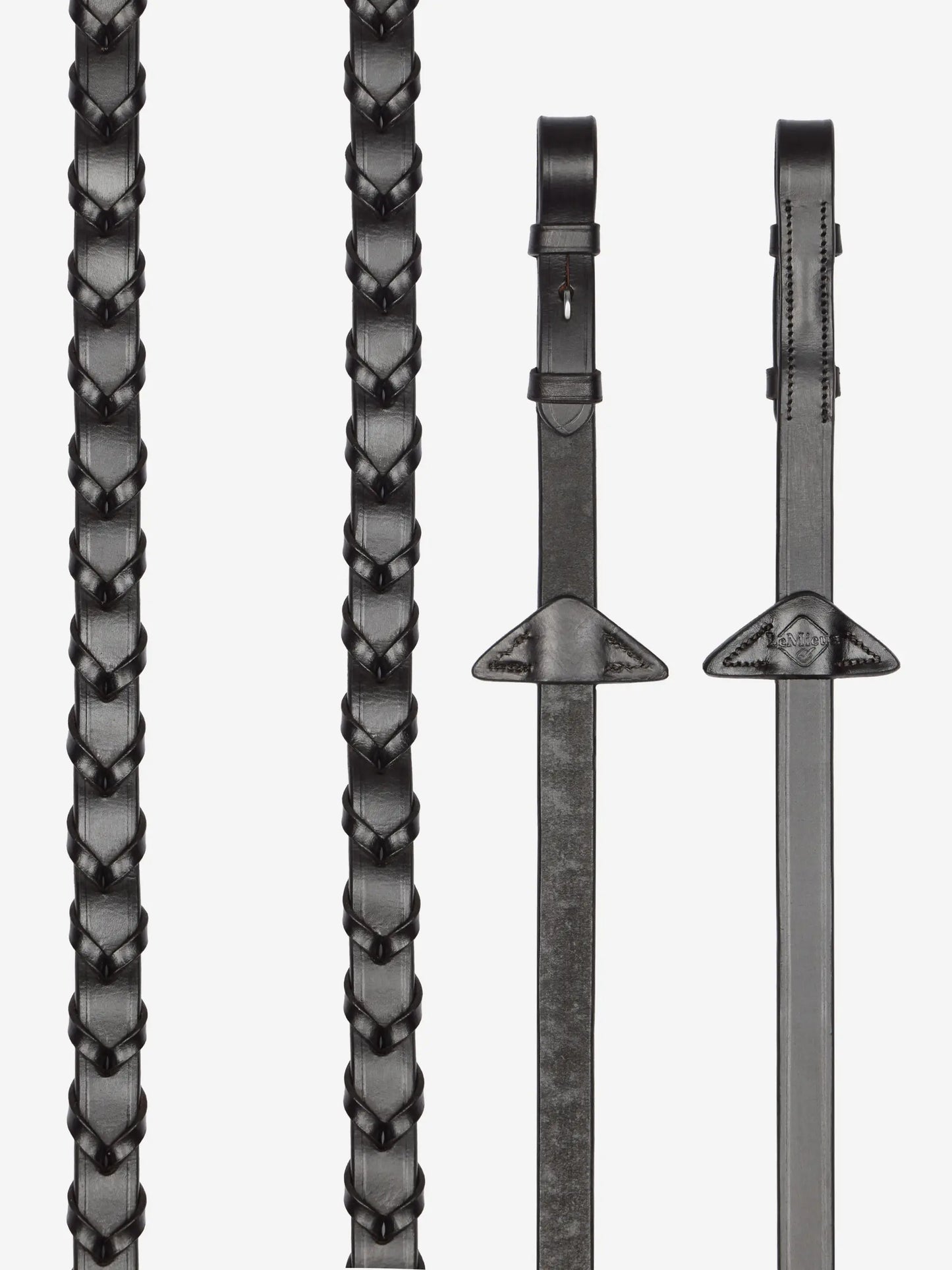 LeMieux plecione wodze skórzane "Laced"