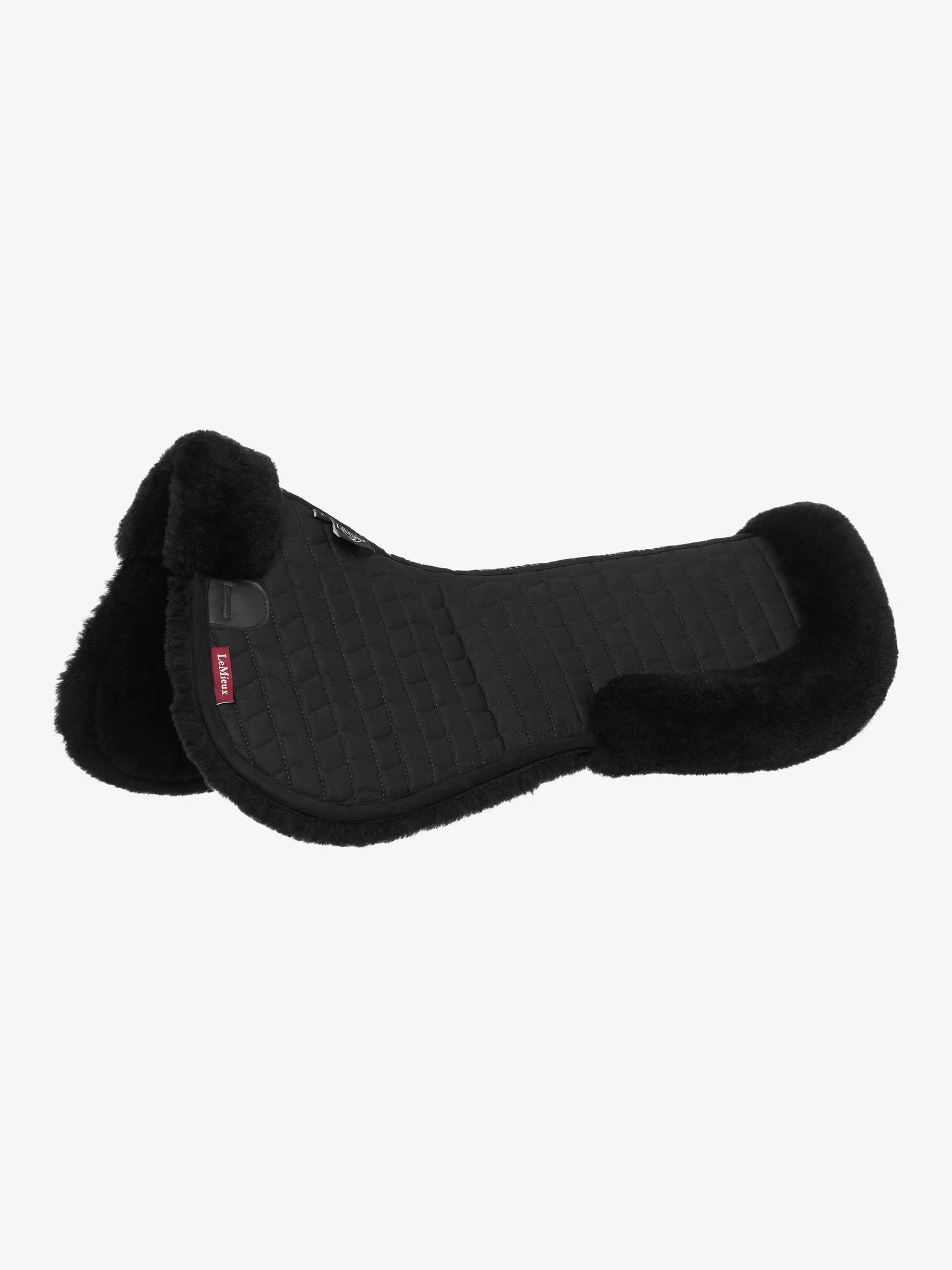 LeMieux podkładka z naturalnym futrem "Merino+", czarny/czarny