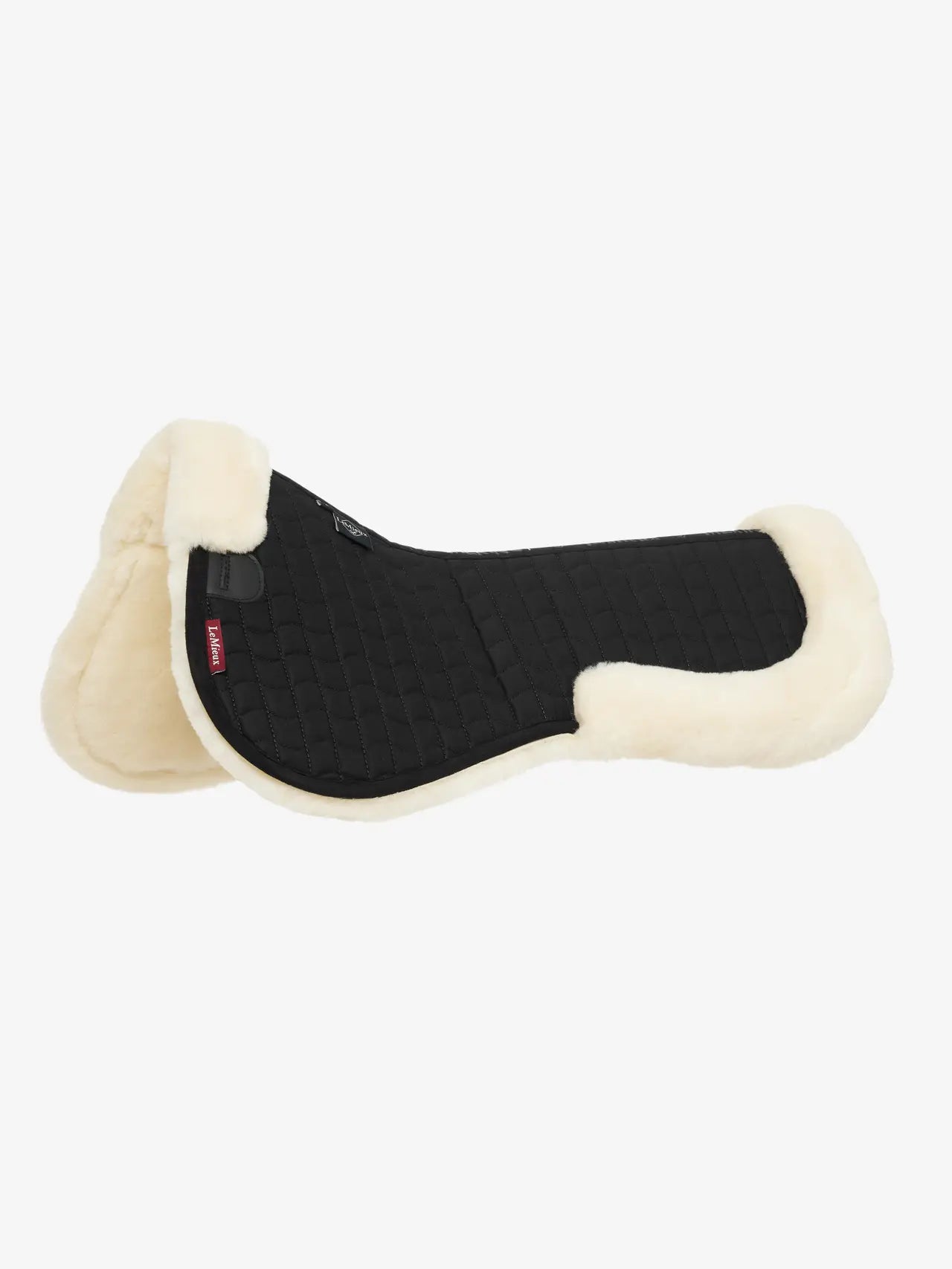 LeMieux podkładka z naturalnym futrem "Merino+", czarny/naturalny