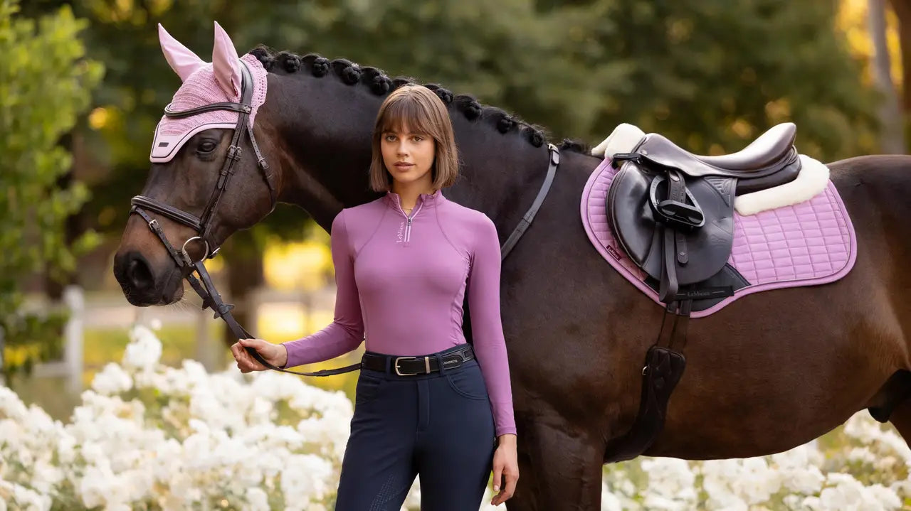 LeMieux czaprak skokowy z futrem "Merino+" CC, Fondant 24h